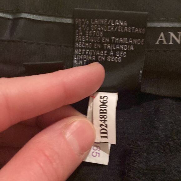 Anne Klein Black Wool Suit Pants/Trousers Flat Front EUC Sz 14P Business - Picture 3 of 10